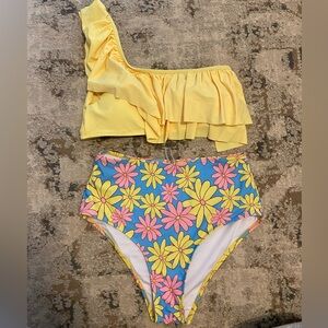 High Waisted floral bikini
